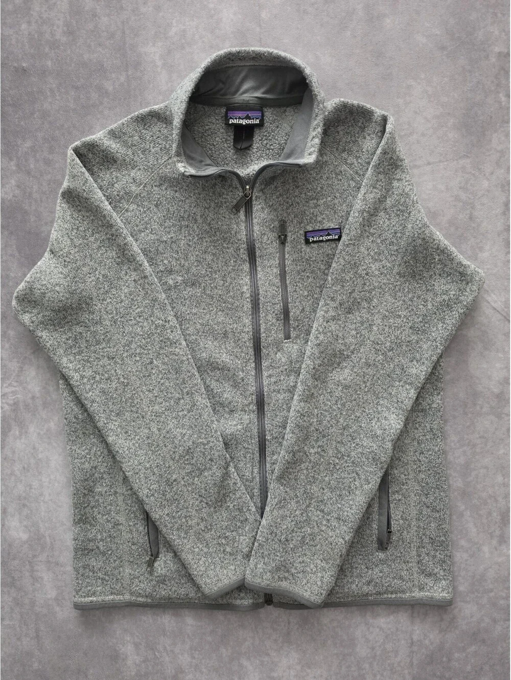 Patagonia Better Sweater Fleece Jacket Men's Medium Gray Full Zip Hiking Casual